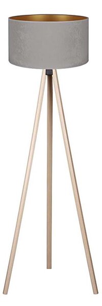 Brilagi - Lampada con piedistallo VELVET 1xE27/60W/230V beige/grigio