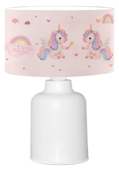 Lampada per bambini CANDY 1xE27/40W/230V rosa/bianco