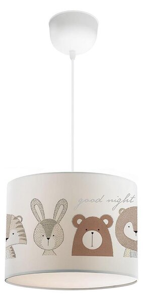 Lampadario per bambini CANDY 1xE27/40W/230V bianco/marrone