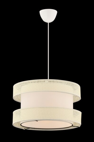Lampadario a sospensione su cavo HALO 1xE27/60W/230V colore crema