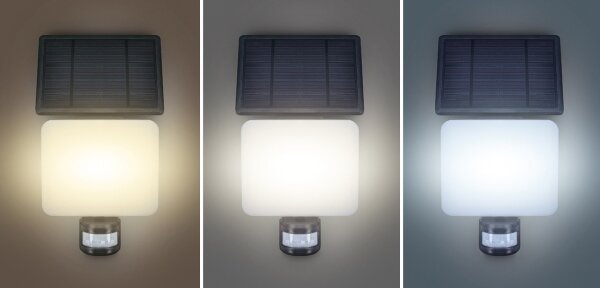 Solight WO785 - Faretto solare LED 11W con sensore, 3,7V 4400mAh IP54
