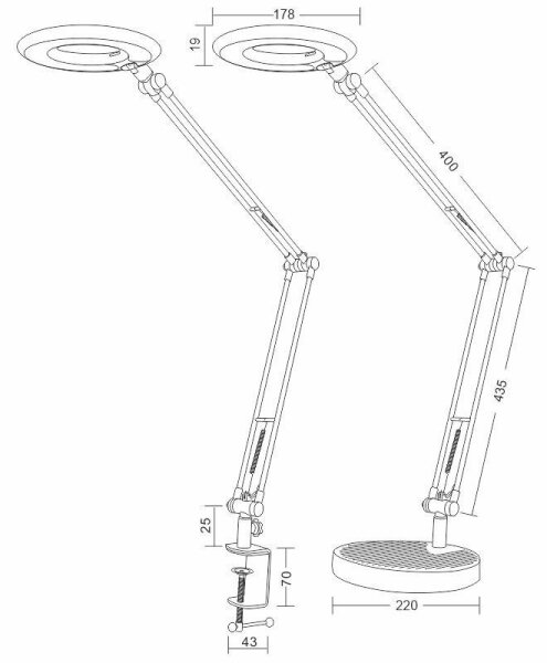 Lampada da tavolo LED BIANCA LED/8W/230V