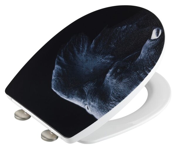 Sedile della toilette in acciaio inox nero Elephant - Wenko