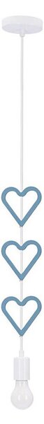 Lampadario per bambini HETS, a sospensione con cavo, 1xE27/20W/230V, blu/bianco
