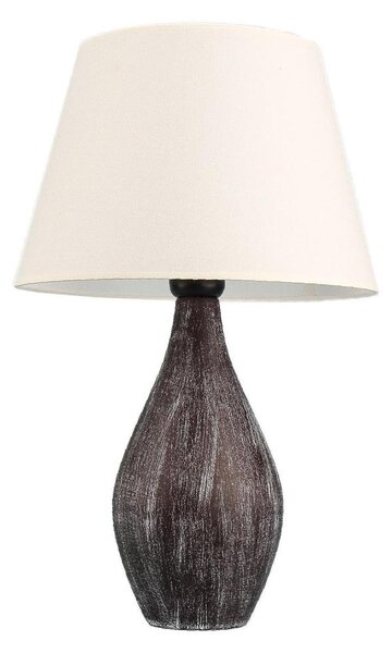 Lampada da tavolo RAMZES 1xE27/40W/230V bianca/marrone