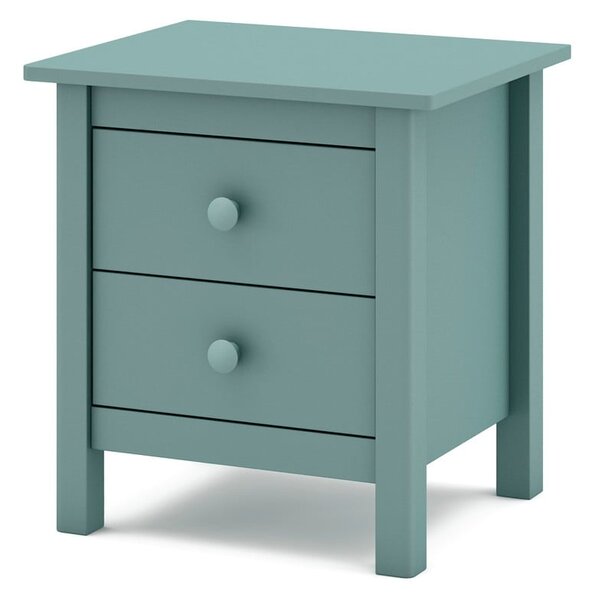 Comodino per bambini in legno di pino color petrolio Max - Marckeric