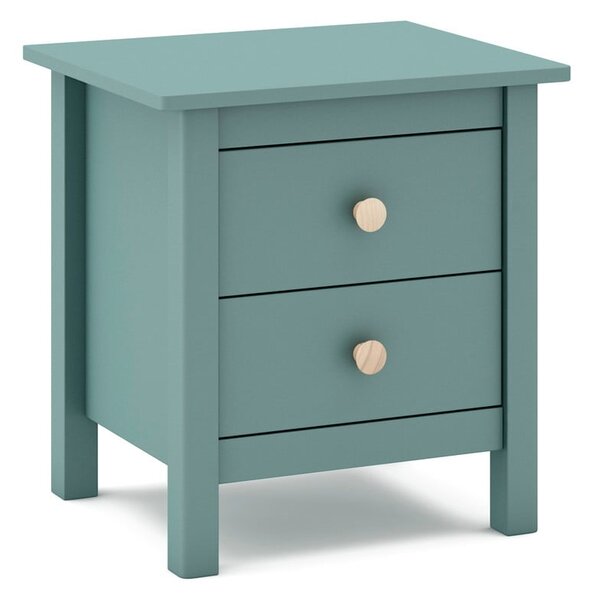 Comodino per bambini in legno di pino color petrolio Max - Marckeric