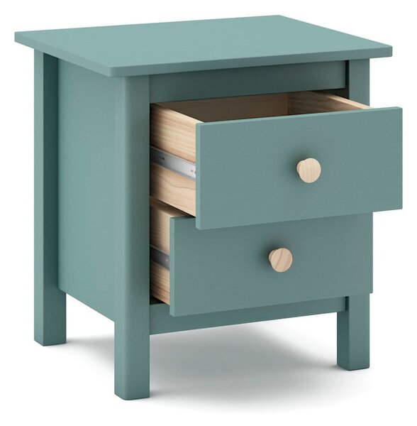 Comodino per bambini in legno di pino color petrolio Max - Marckeric