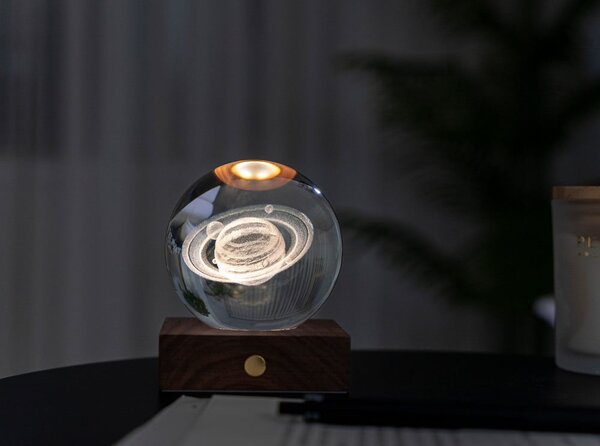 Decorazione luminosa marrone scuro con ricarica USB Amber – Gingko