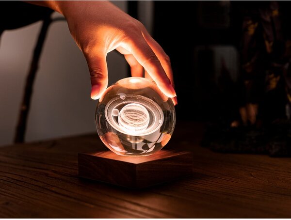 Decorazione luminosa marrone scuro con ricarica USB Amber – Gingko