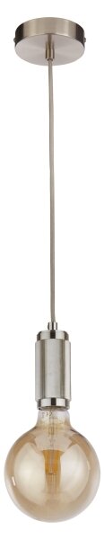 Searchlight 77651SS - Lampada a sospensione con cavo SUSPENSION 1xE27/60W/230V Argento
