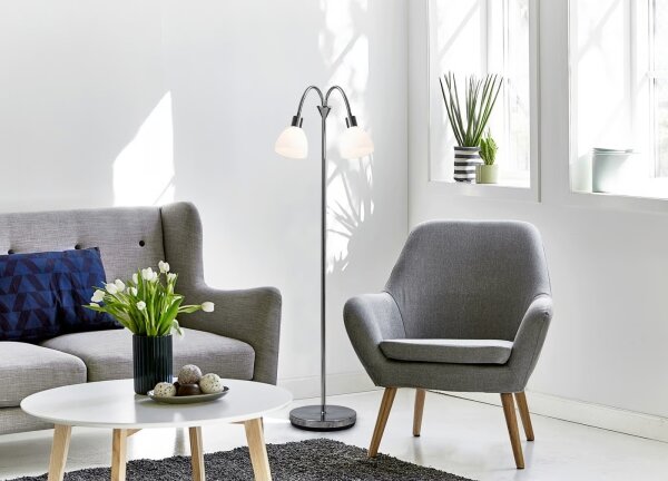 Nordlux - Lampada da terra RAY 2xE14/25W/230V cromo lucido