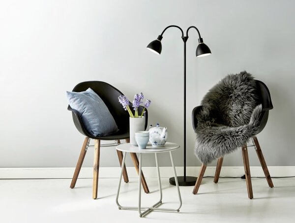 Nordlux - Lampada da terra RAY 2xE14/25W/230V nera