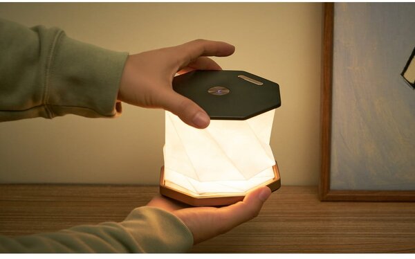 Decorazione luminosa nera con ricarica USB ø 12 cm Twist Hexagon – Gingko
