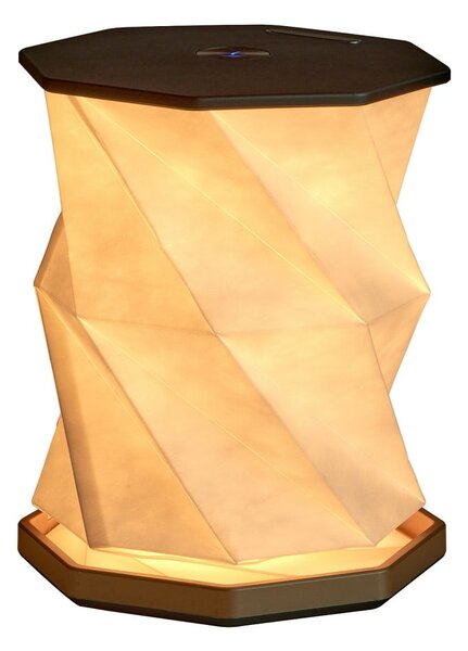 Decorazione luminosa nera con ricarica USB ø 12 cm Twist Hexagon – Gingko