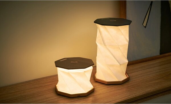 Decorazione luminosa nera con ricarica USB ø 12 cm Twist Hexagon – Gingko