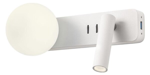 Redo 01-2991 - Lampada da parete LED OASIS LED/3W/230V+1xG9/10W USB CRI 90 bianca