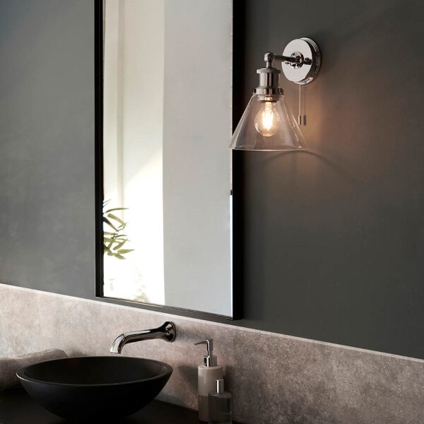 Endon 95513-Applique da bagno TOULON 1xE27/10W/230V IP44 cromo lucido