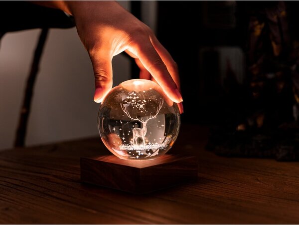 Decorazione luminosa marrone scuro con ricarica USB Amber – Gingko