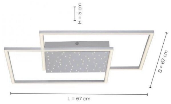 Paul Neuhaus 6024-55 - Lampadario LED dimmerabile da superficie YUKI LED/49W/230V + TC