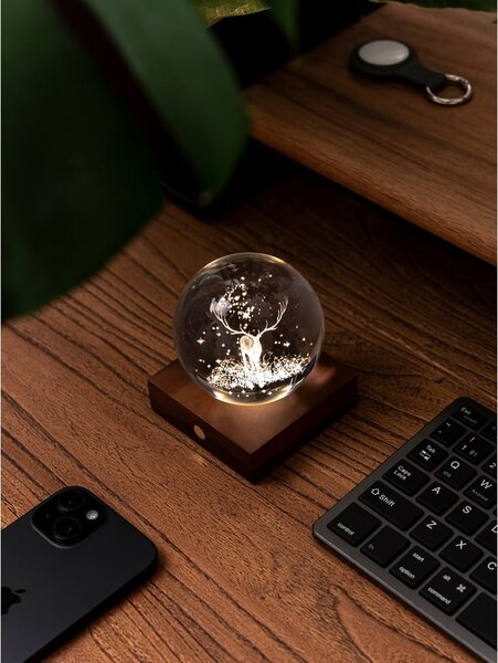 Decorazione luminosa marrone scuro con ricarica USB Amber – Gingko