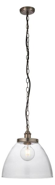 Endon 106896 - Lampadario a catena HANSEN 1xE27/10W/230V cromo opaco