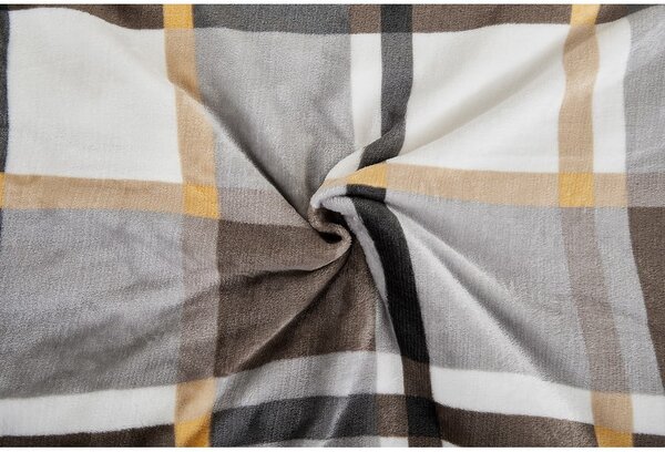 Biancheria da letto grigia/marrone in micropile per letto singolo 140x200 cm – My House