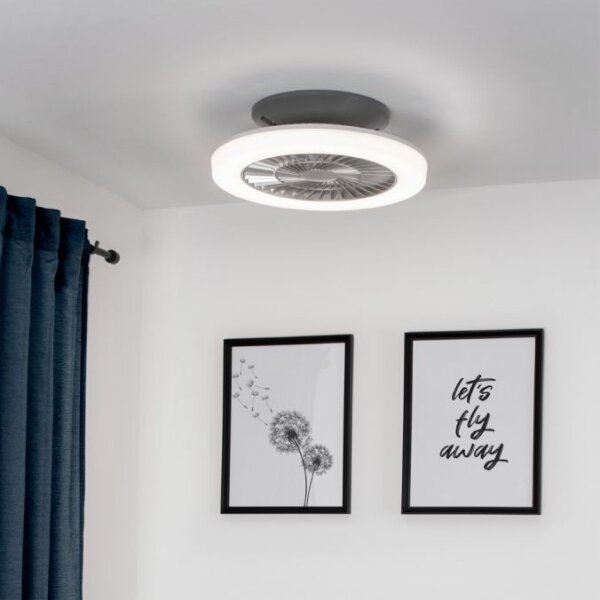 Leuchten Direkt 14645-55 - Luce LED con ventola LEONARD LED/27W/230V