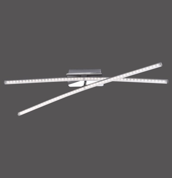 Leuchten Direkt 11272-55 - Lampadario LED da superficie SIMON 2xLED/8W/230V cromo opaco