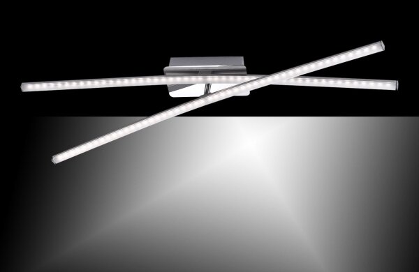 Leuchten Direkt 11272-55 - Lampadario LED da superficie SIMON 2xLED/8W/230V cromo opaco