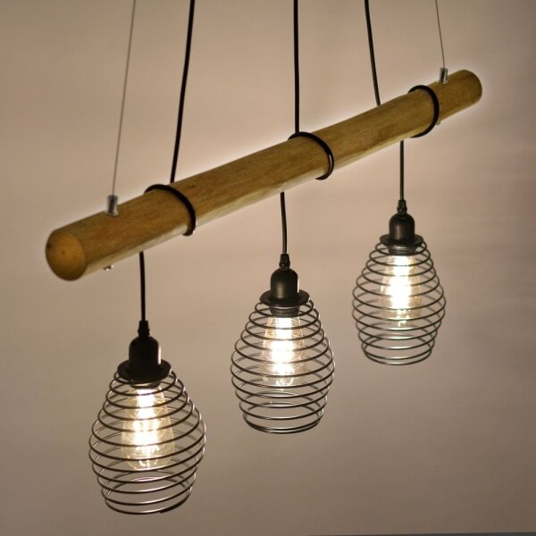 Leuchten Direkt 15526-79 - Lampadario a sospensione con filo SPRING 3xE27/40W/230V