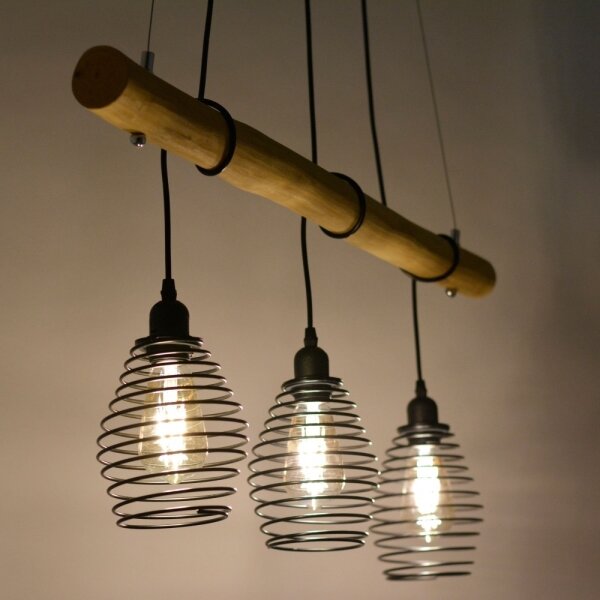 Leuchten Direkt 15526-79 - Lampadario a sospensione con filo SPRING 3xE27/40W/230V