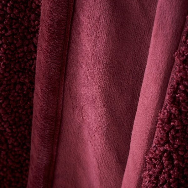 Coperta rossa in micropile 130x170 cm Velvet Boucle - Catherine Lansfield