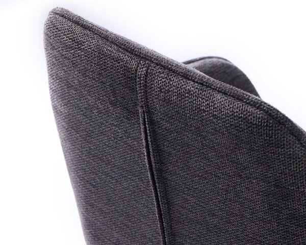 Sgabello da bar grigio scuro imbottito con altezza regolabile/con braccioli (altezza della seduta 65 cm) Nolan – Unique Furniture