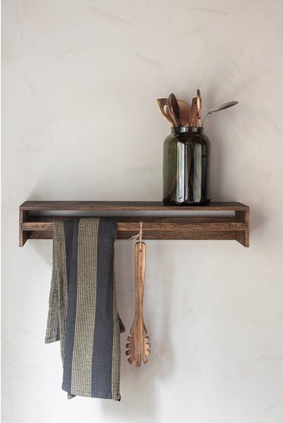 Attaccapanni da parete in rovere marrone con ripiano 60 cm Showcase - Mette Ditmer Denmark
