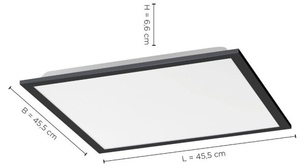 Leuchten Direkt 14755-18-Plafoniera LED dimmerabile FLAT LED/28W/230V + TC