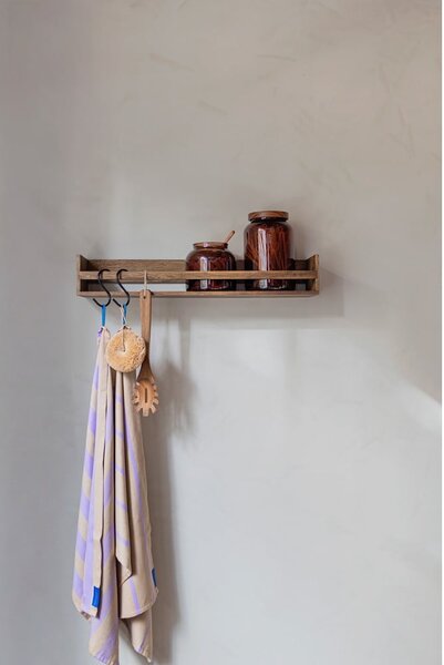 Attaccapanni da parete in rovere marrone con ripiano 60 cm Showcase - Mette Ditmer Denmark