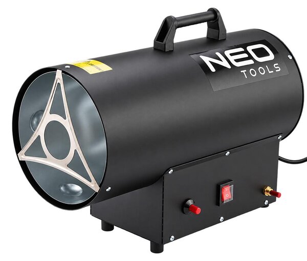 NEO TOOLS: Riscaldatore a gas da 30 kW, ventilatore per riscaldamento a gas, regolatore di pressione piezoelettrico, grado di protezione IPX4
