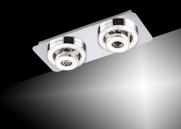 Leuchten Direkt 14521-17 - Plafoniera LED TIM 2xLED/2,8W/230V + 2xLED/3,1W
