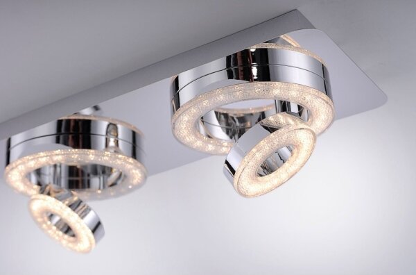 Leuchten Direkt 14521-17 - Plafoniera LED TIM 2xLED/2,8W/230V + 2xLED/3,1W