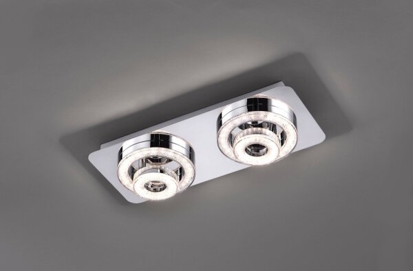 Leuchten Direkt 14521-17 - Plafoniera LED TIM 2xLED/2,8W/230V + 2xLED/3,1W