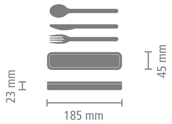 Set di posate da viaggio argentato in acciaio inox 3 pz Make & Take - Brabantia