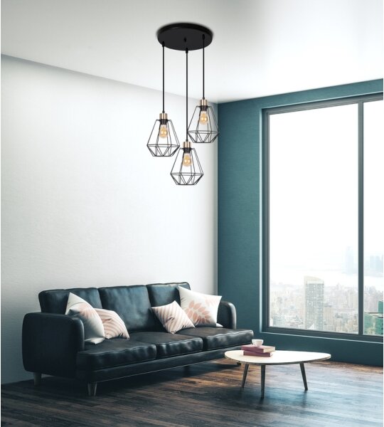 Lampadario su filo PRIMO 3xE27/60W/230V