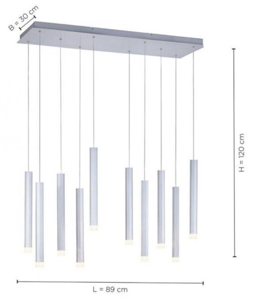 Leuchten Direkt 15206-95 - Lampadario LED su filo BRUNO 10xLED/4,8W/230V