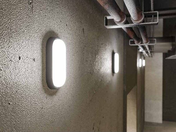 Lampada da parete per esterni a LED/12W/230V IP54 nera