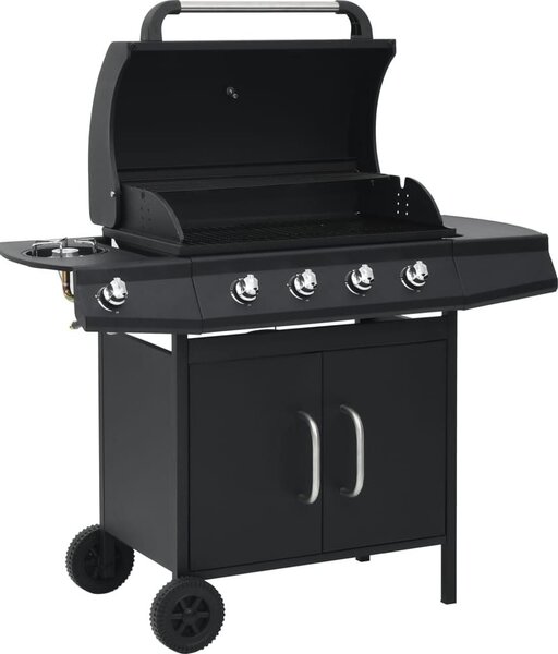 Barbecue a gas Vidaxl 4+1 zone di cottura acciaio nero
