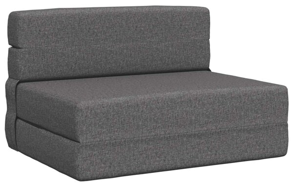 Divano Letto Pieghevole Grigio Chiaro 100 x 80 x 60 cm Tessuto
