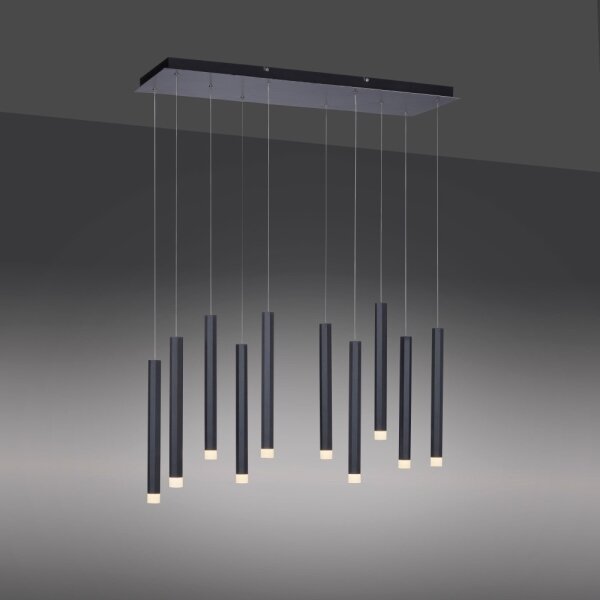 Leuchten Direkt 15206-18 - Lampadario LED su corda 10xLED/4,8W/230V nero