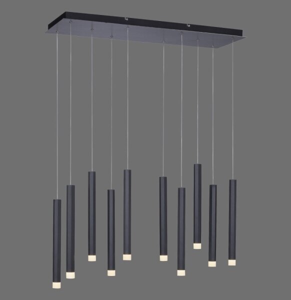 Leuchten Direkt 15206-18 - Lampadario LED su corda 10xLED/4,8W/230V nero