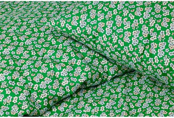 Biancheria da letto singola in cotone sateen verde 140x200 cm Pleasantly - JUNA